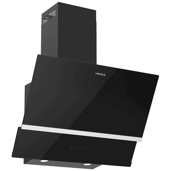 Hafele LUCE Davlumbaz 60cm açılı siyah çift cam