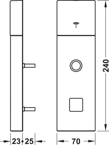 Kapı terminal seti, Hafele Dialock DT 700c, çevirmeli