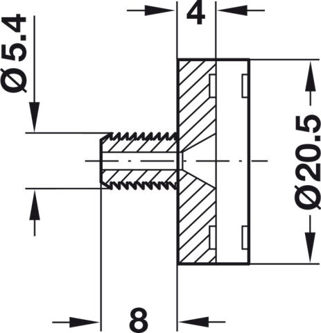 Häfele Ara plaka çekmece rayları için - 5 mm Beyaz 037.93.708
