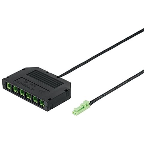 Hafele 6 Çıkışlı Çoklayıcı 24V Plastik Siyah