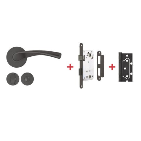 Hafele SET 8 Mat siyah kapı seti - 902.98.129