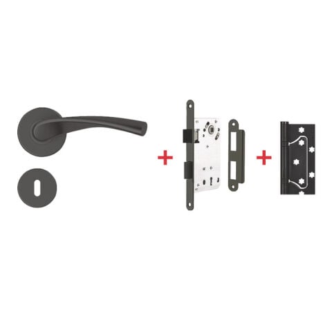 Hafele SET 7 Mat siyah kapı seti - 902.98.127