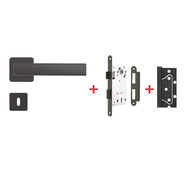 Hafele SET 3 Mat siyah kapı seti - 902.98.128