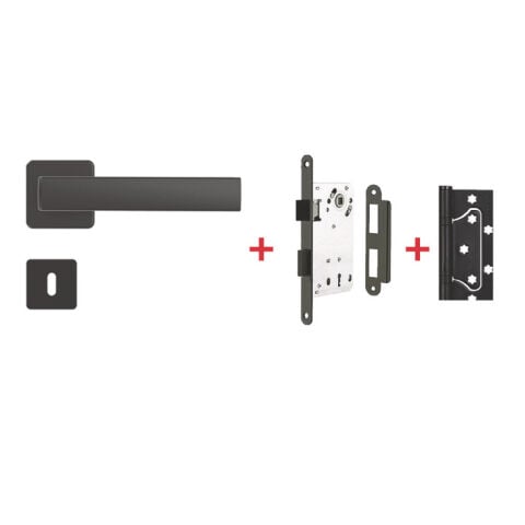 Hafele SET 3 Mat siyah kapı seti - 902.98.128