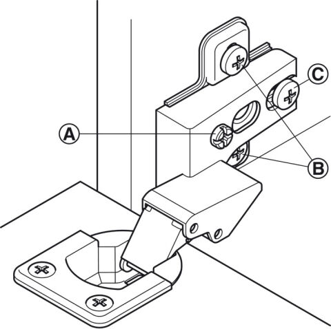 Häfele Kapak menteşesi Ahşap kapaklar için - Nikel kaplama Sağ 312.02.710