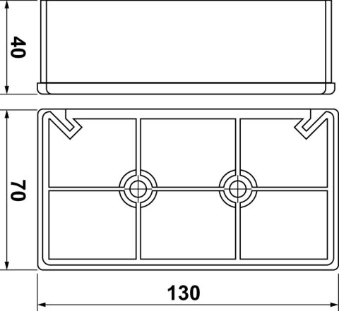 Häfele BOX Mobilya Ayağı Plastik / Çelik - 40 mm Paslanmaz Çelik Renkli 634.98.080