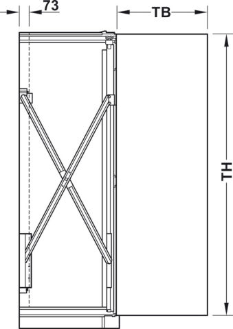 Hafele Ahşap pivot kayar kapaklar, Hawa Concepta 40, set