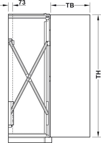 Hafele Ahşap pivot kayar kapaklar, Hawa Concepta 50, set