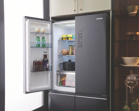 Häfele MAXIMA Buzdolabı 90 cm Solo 4 Kapılı 905 mm 1,900 mm Inox 220–240 V 164 W 534.14.150