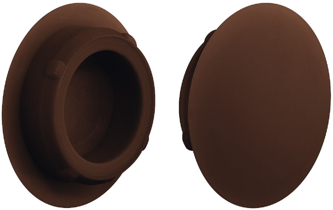 Häfele Üst kapak Plastik ⌀ 15 mm kör delik için 20 mm Sepya kahverengi RAL 8014 045.00.160