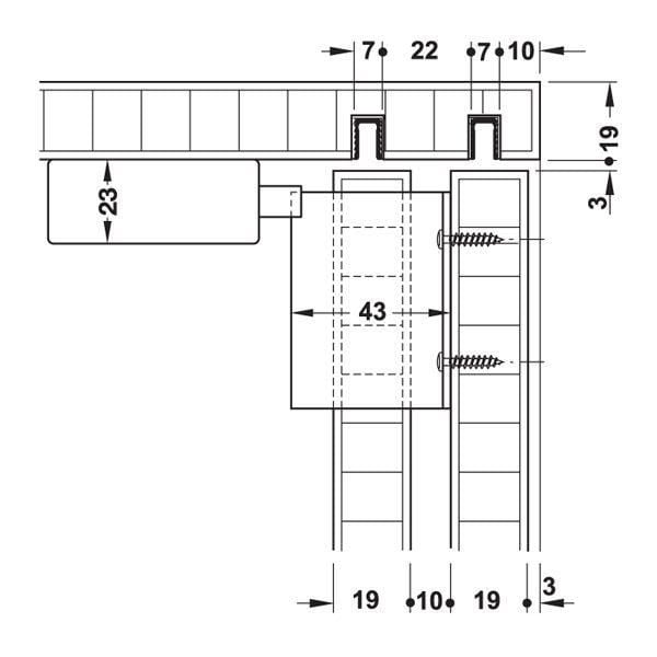 Hafele Hangroller 30 - IF Sürükleyici Dış Kapak