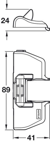 Häfele 170° Menteşe ile kullanmak Soft Close Eklenti 89x41x24 mm 312.07.712