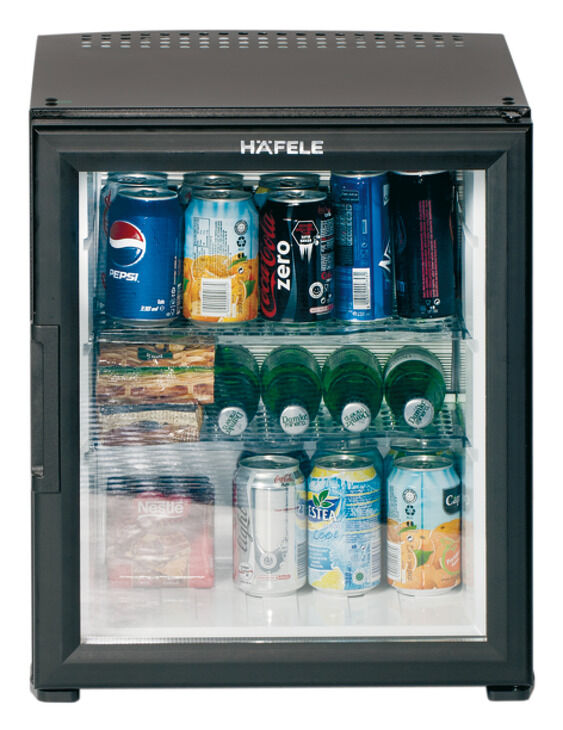 Häfele Minibar Soğutucu Absorbe soğutma sistemi 40 566x441x457 mm Siyah 536.14.011