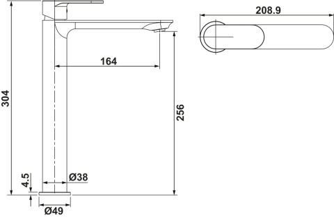 Yüksek Lavabo Bataryaları, Hafele RENOA - 589.67.015