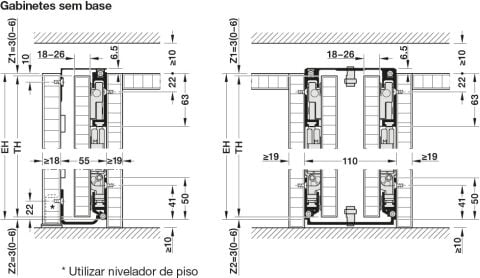 Hafele Mil kayar kapı bağlantı parçası, Hawa Concepta III
