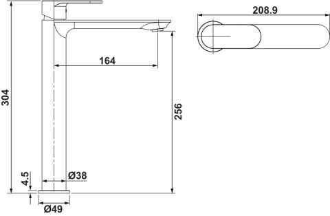Yüksek Lavabo Bataryaları, Hafele RENOA - 589.67.016