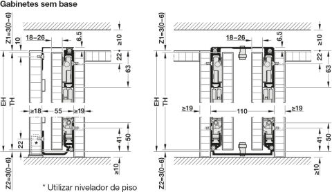 Hafele Mil kayar kapı bağlantı parçası, Hawa Concepta III