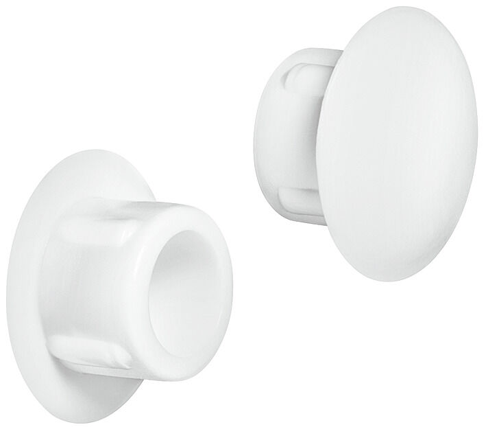 Häfele Üst kapak Plastik ⌀ 10 mm kör delik için 15 mm Saf beyaz RAL 9010 045.00.743