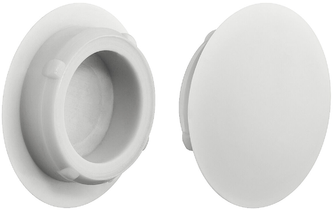 Häfele Üst kapak Plastik ⌀ 15 mm kör delik için 20 mm Saf beyaz RAL 9010 045.00.760