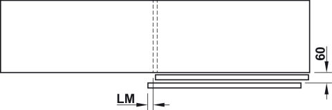 Häfele Kayar kapı donanımı Finetta F-Flush52 20B 7–20 kg 185 mm 406.11.002