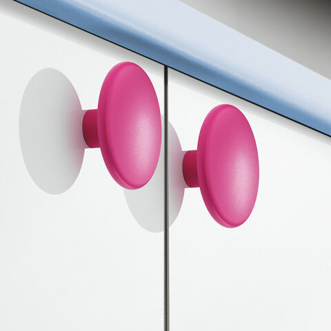 Häfele Düğme kulp Plastik yuvarlak - 52 mm 24 mm Mavi 138.01.860