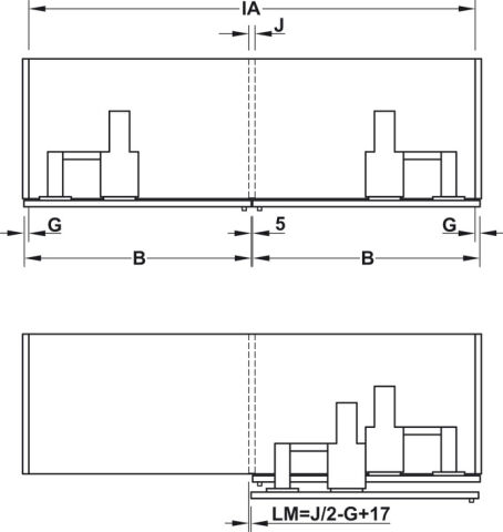 Häfele Kayar kapı donanımı Finetta F-Flush54 70A 35–70 kg 143 mm 406.11.065