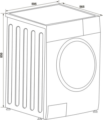 Häfele ORION Kurutmalı Çamaşır Makinesi 60 cm Solo 10 595 mm 850 mm Gri 10 kg 240 V 538.91.120
