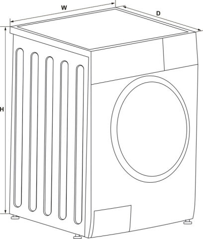 Häfele ORION Kurutma Makinesi 60 cm Solo 10 kg 595 mm 845 mm Gri 240 V 538.91.570