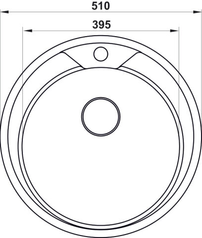 Häfele KROPP Eviye Paslanmaz Çelik - Ø510mm 510 mm Dekorlu Gömme montaj 570.90.430