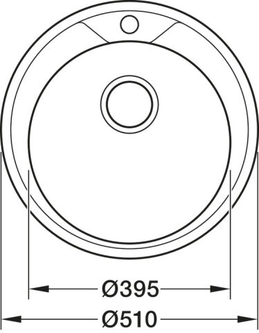 Häfele KROPP Eviye Paslanmaz Çelik - Ø510mm 510 mm Dekorlu Gömme montaj 570.90.430
