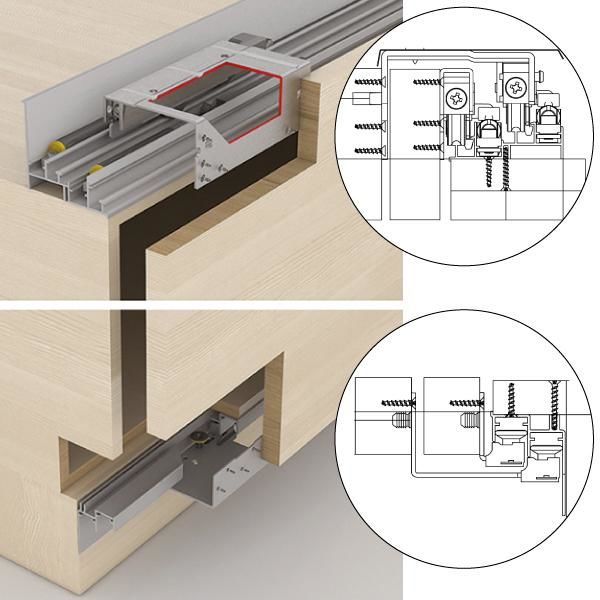 Hafele SPACE 80 Kayar Kapak Seti Önde Kayan 3k 41-50mm