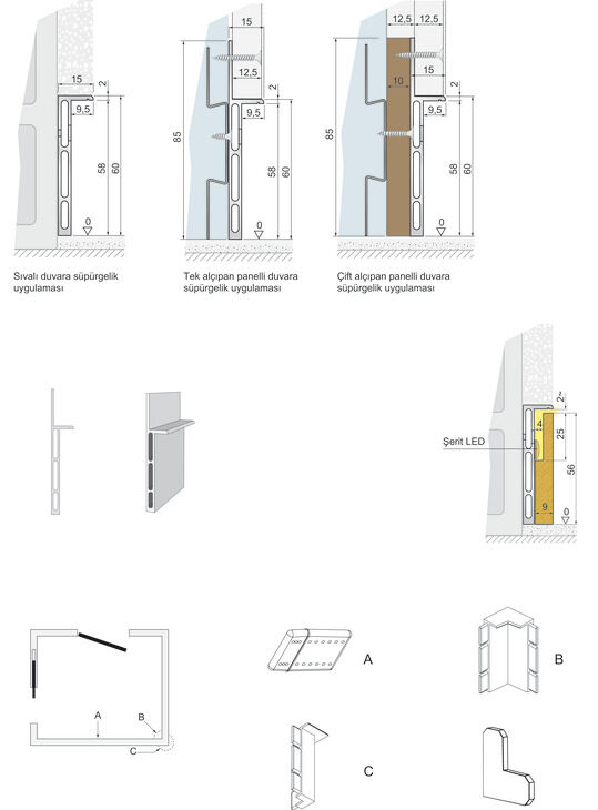 Süpürgelik Profili, Hafele BASEBOARD - 984.43.161