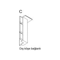 Hafele BASEBOARD Dış köşe bağlantı 10lu paket