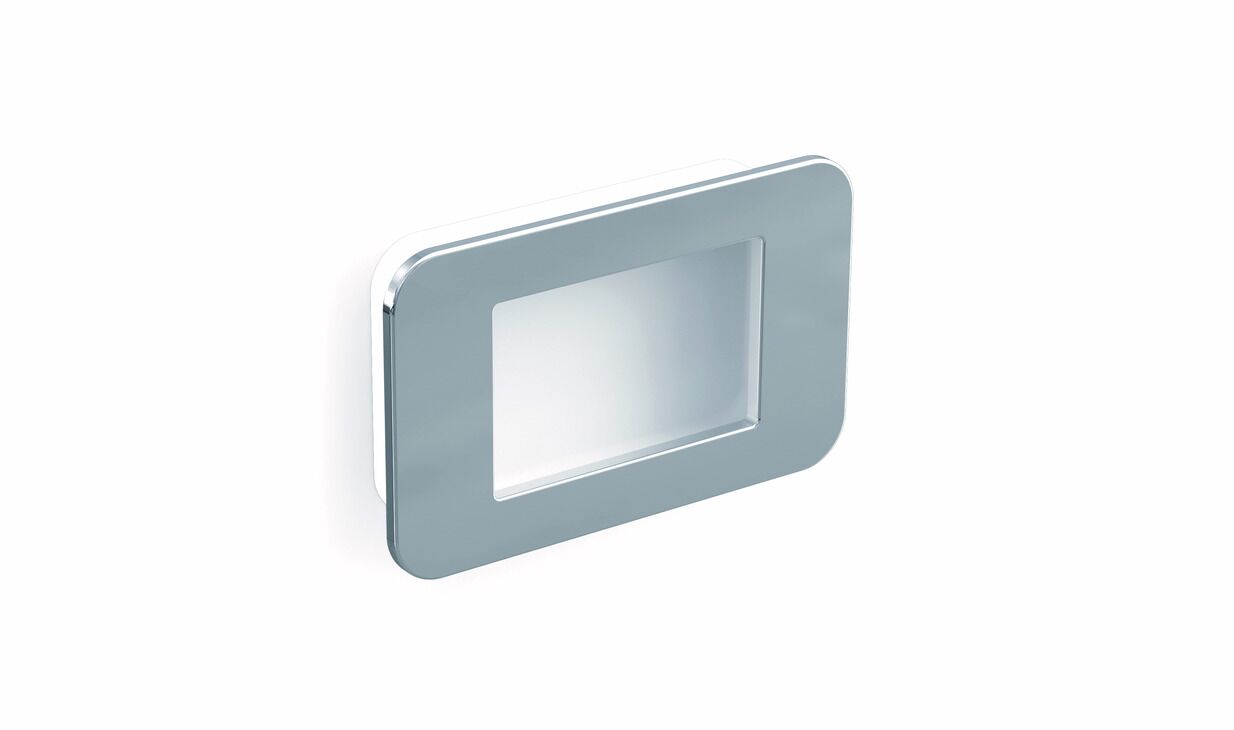 Häfele PIAZZA Gömme Kulp Plastik/Zamak - 64 x 16 mm Paslanmaz çelik renkli 151.09.023