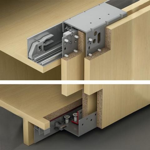 Hafele SLIDO F-Li32 80A Kayar Kapak Seti Yavaşlatmalı 2K