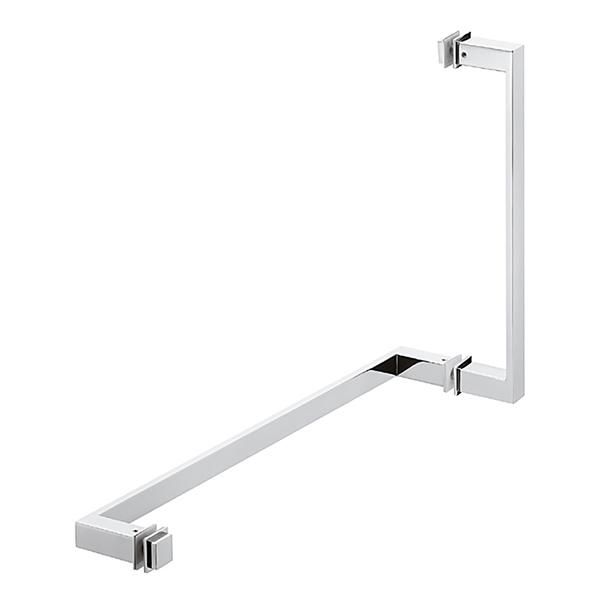 Hafele Cam Kapı Çekme Kolu Kare Parlak Krom 200x450mm