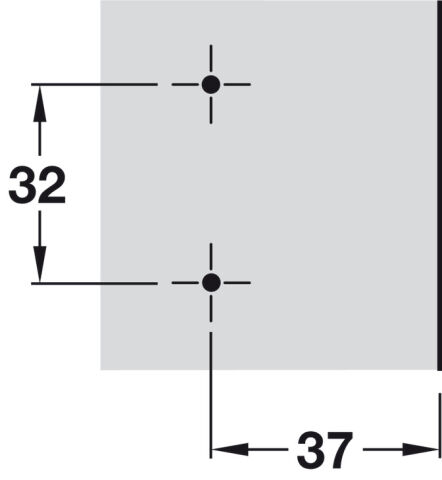 Häfele Tıklamalı Gizli Haç Tipi Montaj Plakası Nikel kaplama 32 mm 312.30.540