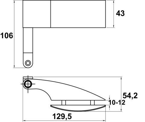 Cam Kapı Menteşesi, Hafele GLASS LINE - 981.78.416