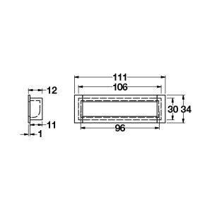 Hafele Gömme Kulp Toby 96mm Mat Krom - 151.76.901