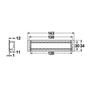 Hafele Gömme Kulp Toby 128mm Mat Krom - 151.76.902