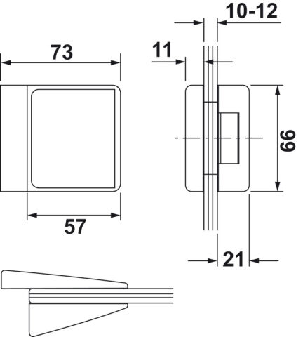 Cam Kilit Karşılığı, Hafele GLASS LINE - 981.78.427