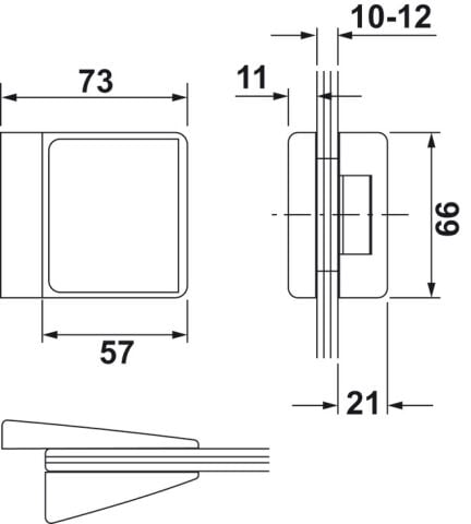 Cam Kilit Karşılığı, Hafele GLASS LINE - 981.78.428