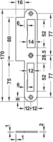 Hafele Gömme kilit, DT 700c, DT 710c ve DT 400