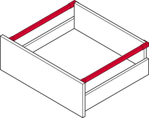 Yan korkuluk, dikdörtgen, Hafele Matrix Box Slim A