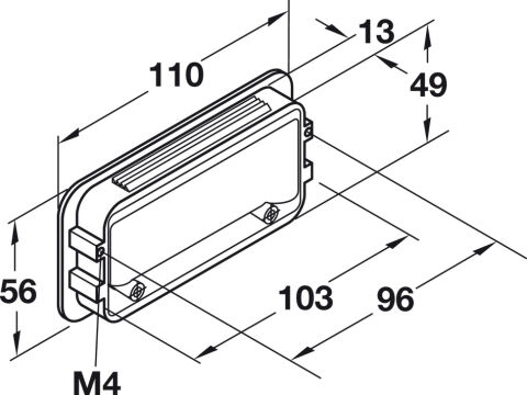 Häfele Deco Ek parça kol Zamak Zıpkın Tipi Flanşlı 96 mm Krom kaplama Mat 155.00.550