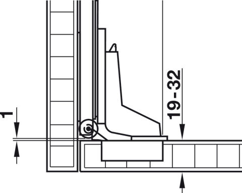 Häfele Sabitleme Seti kapaklar için Ara Panelsiz Montaj Vidalama için 408.24.002