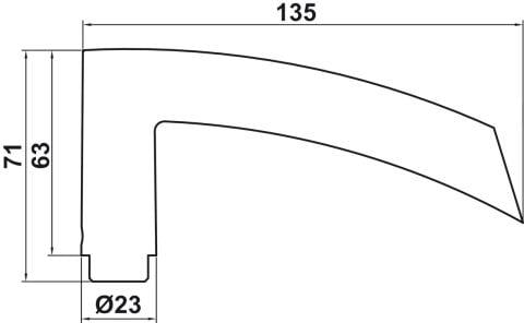 Kapı Kolu, Hafele GLASS LINE - 981.78.446