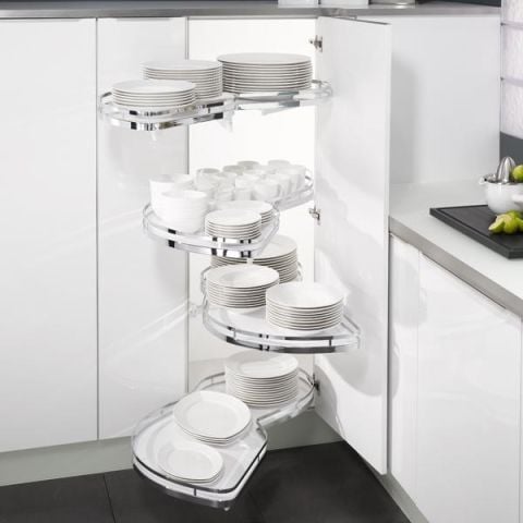 Hafele LeMans II Köşe Kiler Sistemi Seti Krom Sağ 45/125cm