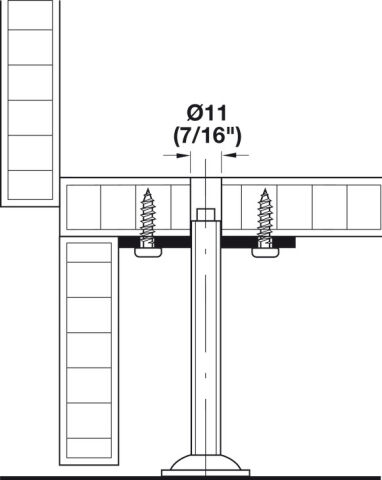 Häfele Vidalı plaka Baza ayarı montajı için - 40 mm 637.09.008