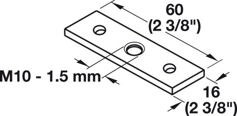 Häfele Vidalı plaka Baza ayarı montajı için - 40 mm 637.09.008
